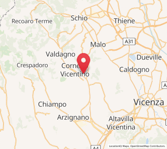 Map of Cereda-Cozza Cornedo, Veneto