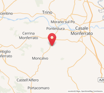 Map of Cereseto, Piedmont