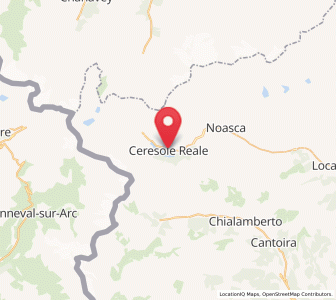 Map of Ceresole Reale, Piedmont
