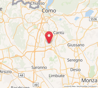 Map of Cermenate, Lombardy