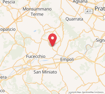 Map of Cerreto Guidi, Tuscany