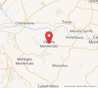 Map of Cerrina, Piedmont