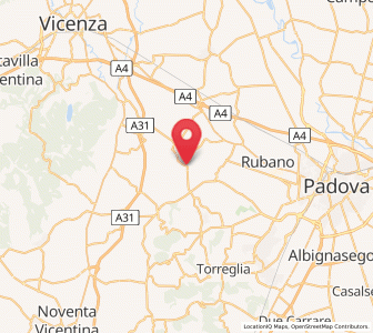 Map of Cervarese Santa Croce, Veneto