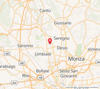 Map of Cesano Maderno, Lombardy