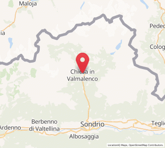 Map of Chiesa in Valmalenco, Lombardy