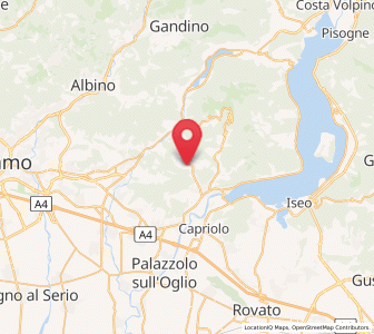 Map of Chiesa, Lombardy