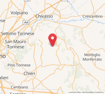 Map of Cinzano, Piedmont