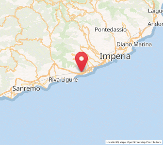 Map of Cipressa, Liguria