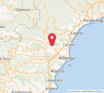 Map of Cisano, Liguria