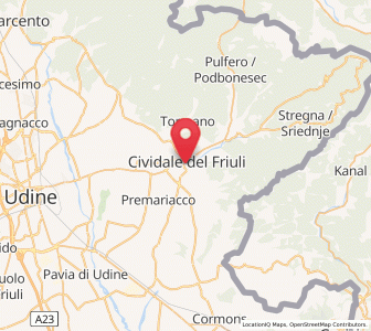 Map of Cividale, Friuli Venezia Giulia