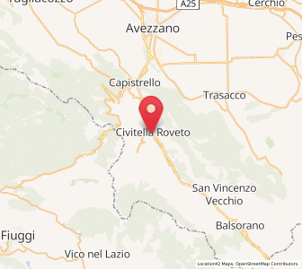 Map of Civitella Roveto, Abruzzo