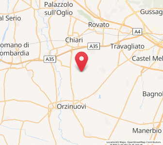Map of Cizzago, Lombardy