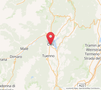 Map of Cles, Trentino-Alto Adige