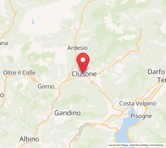 Map of Clusone, Lombardy