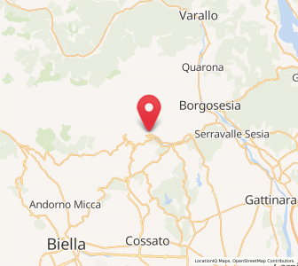 Map of Coggiola, Piedmont
