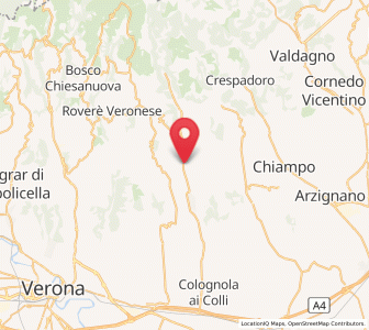Map of Cogollo, Veneto