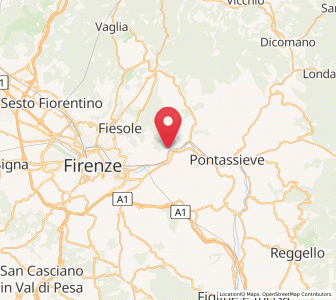Map of Compiobbi, Tuscany