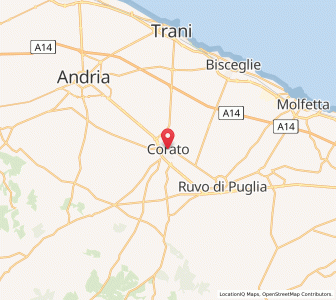 Map of Corato, Apulia