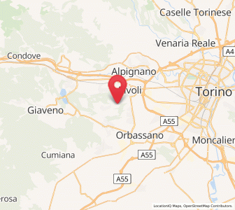 Map of Corbiglia, Piedmont