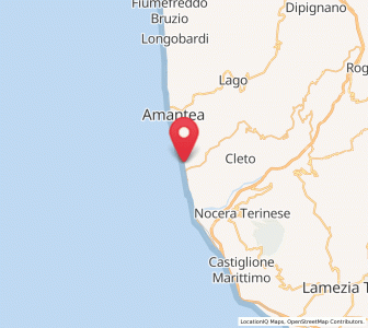 Map of Corica, Calabria