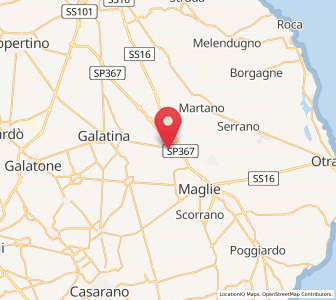 Map of Corigliano d'Otranto, Apulia