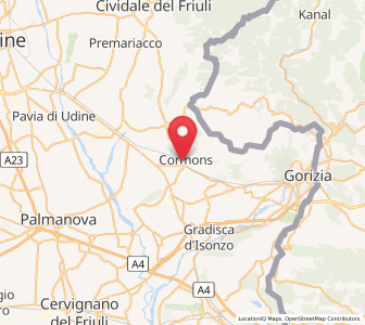 Map of Cormòns, Friuli Venezia Giulia