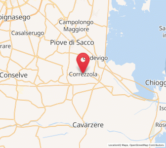 Map of Correzzola, Veneto