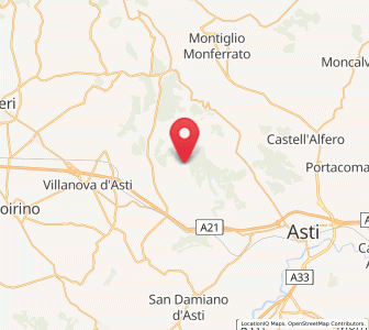 Map of Cortandone, Piedmont