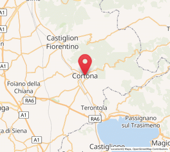 Map of Cortona, Tuscany
