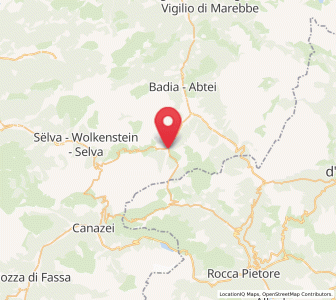 Map of Corvara, Trentino-Alto Adige
