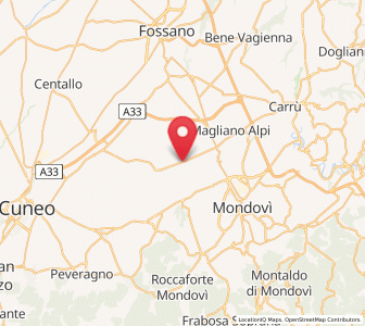 Map of Crava, Piedmont