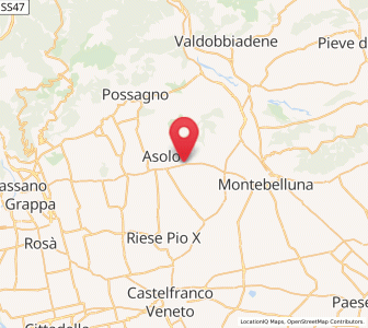 Map of Crespignaga, Veneto