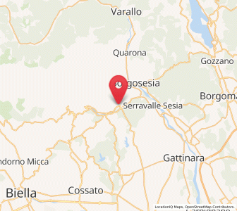 Map of Crevacuore, Piedmont