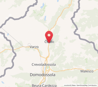 Map of Crodo, Piedmont