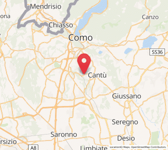 Map of Cucciago, Lombardy