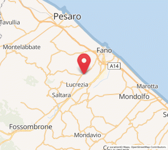 Map of Cuccurano, The Marches