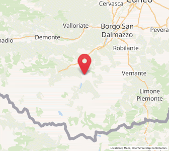 Map of Entracque, Piedmont