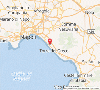 Map of Ercolano, Campania