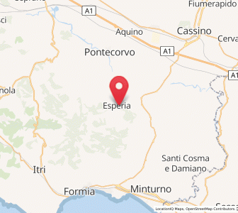 Map of Esperia, Lazio