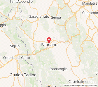 Map of Fabriano, The Marches