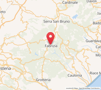 Map of Fabrizia, Calabria