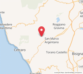 Map of Fagnano Castello, Calabria