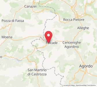Map of Falcade Alto, Veneto