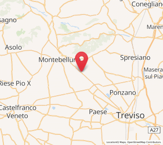 Map of Falzè-Signoressa, Veneto