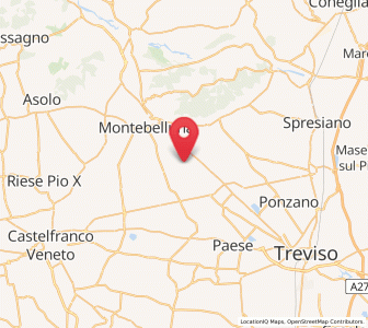 Map of Falze, Veneto