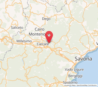 Map of Ferrania, Liguria
