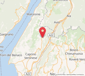 Map of Ferrara di Monte Baldo, Veneto