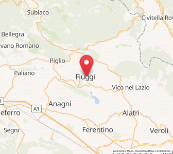 Map of Fiuggi, Lazio