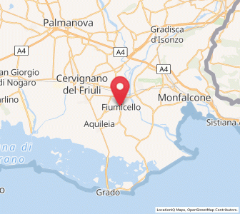 Map of Fiumicello, Friuli Venezia Giulia