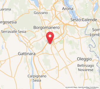 Map of Fontaneto d'Agogna, Piedmont